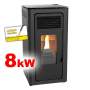 Estufas de pellets Audax 8 kW aire negra calientan hasta 65-70 m2